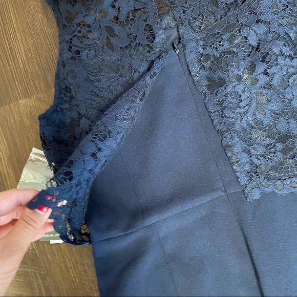 Julia Jordan navy blue formal top lace jumpsuit 8 - Picture 7 of 10